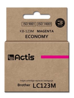 Actis KB-123M Tusz (zamiennik Brother LC123M/LC121M; Standard; 10 ml; czerwony) ACTIS