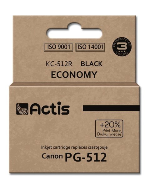 Actis KC-512R Tusz (zamiennik Canon PG-512; Standard; 15 ml; czarny) ACTIS