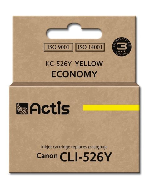 Actis KC-526Y Tusz (zamiennik Canon CLI-526Y; Standard; 10 ml; żółty) ACTIS