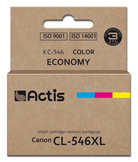 Actis KC-546 Tusz (zamiennik Canon CL-546XL; Supreme; 15 ml; 180 stron; purpurowy, niebieski, żółty). ACTIS