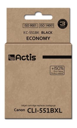 Actis KC-551Bk Tusz (zamiennik Canon CLI-551BK; Standard; 12 ml; czarny) ACTIS