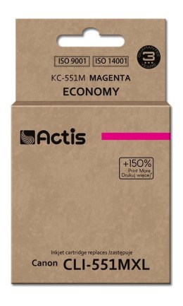 Actis KC-551M Tusz (zamiennik Canon CLI-551M; Standard; 12 ml; czerwony) ACTIS