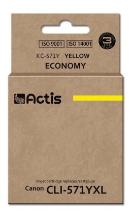 Actis KC-571Y Tusz (zamiennik Canon CLI-571Y; Standard; 12 ml; żółty) ACTIS