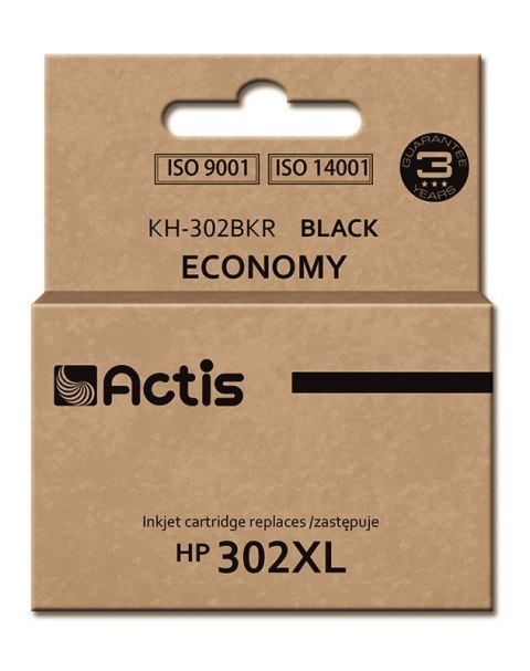 Actis KH-302BKR Tusz (zamiennik HP 302XL F6U68AE; Premium; 15 ml; czarny) ACTIS