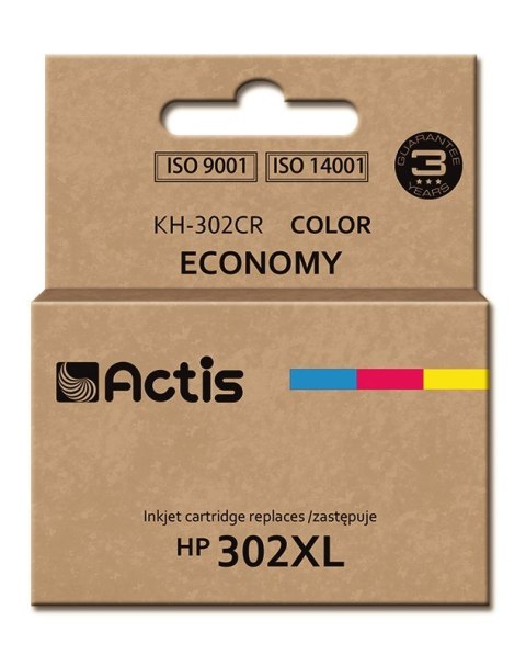 Actis KH-302CR Tusz (zamiennik HP 302XL F6U67AE; Premium; 21 ml; kolor) ACTIS