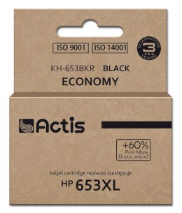 Actis KH-653BKR Tusz (zamiennik HP 653XL 3YM75AE; Premium; 20ml; 575 stron; czarny) ACTIS