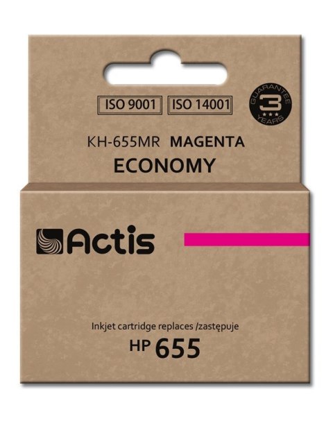 Actis KH-655MR Tusz (zamiennik HP 655 CZ111AE; Standard; 12 ml; czerwony) ACTIS