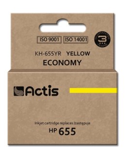 Actis KH-655YR Tusz (zamiennik HP 655 CZ112AE; Standard; 12 ml; żółty) ACTIS