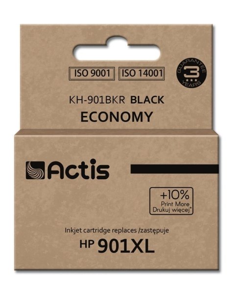 Actis KH-901BKR Tusz (zamiennik HP 901XL CC654AE; Standard; 20 ml; czarny) ACTIS