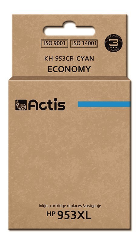 Actis KH-953CR Tusz (zamiennik HP 953XL F6U16AE; Standard; 25ml; niebieski) - Nowy Chip ACTIS