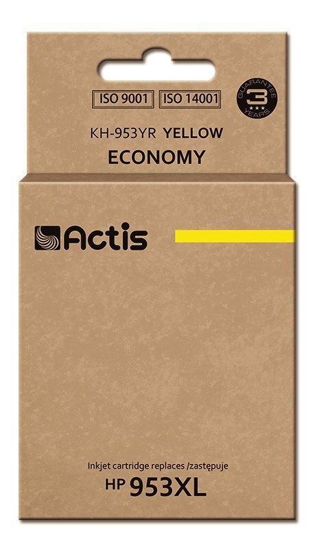 Actis KH-953YR Tusz (zamiennik HP 953XL F6U18AE; Standard; 25ml; żółty) - Nowy Chip ACTIS