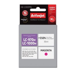 Activejet AB-1000MN Tusz (zamiennik do Brother LC1000M/970M; Supreme; 35 ml; purpurowy). Drukuje więcej o 550%. Activejet