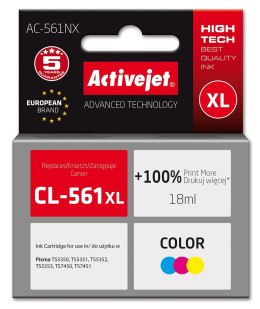 Activejet AC-561NX Tusz (zamiennik Canon CL-561XL; Supreme; 18 ml; Color) Activejet