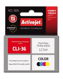 Activejet ACC-36N Tusz (zamiennik Canon CLI-36; Supreme; 12,5 ml; kolor) Activejet