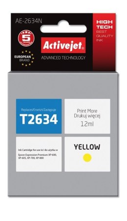 Activejet AE-2634N Tusz (zamiennik Epson 26 T2634; Supreme; 12 ml; żółty) Activejet