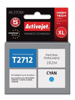 Activejet AE-27CNX Tusz (zamiennik Epson 27XL T2712; Supreme; 18 ml; niebieski) Activejet