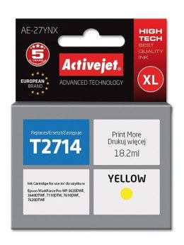 Activejet AE-27YNX Tusz (zamiennik Epson 27XL T2714; Supreme; 18 ml; żółty) Activejet