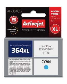 Activejet AH-364CCX Tusz (zamiennik HP 364XL CB323EE; Premium; 12 ml; niebieski) Activejet