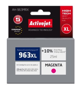 Activejet AH-963MRX Tusz (zamiennik HP 963XL 3JA28AE; Premium; 1760 stron; 25 ml, czerwony) Activejet