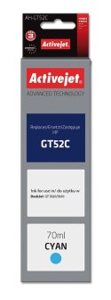 Activejet AH-GT52C Tusz (zamiennik HP GT52C M0H54AE; Supreme; 70 ml; 8000 stron, niebieski) Activejet