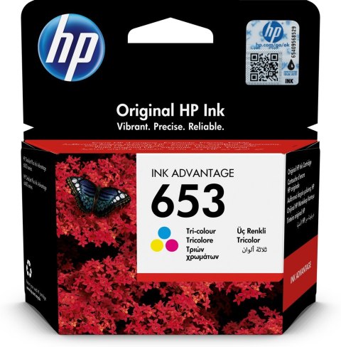 Tusz HP kolor HP 653, HP653=3YM74AE, 200 str. Hewlett-Packard