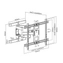 MACLEAN UCHWYT DO TV 37-80" CZARNY MAX VESA 600X400 60KG MC-881 Maclean