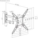 MACLEAN UCHWYT DO TV LUB MONITORA, UNIWERSALNY, MAX VESA 400X400, 23-55", 30KG, CZARNY MC-701N Maclean