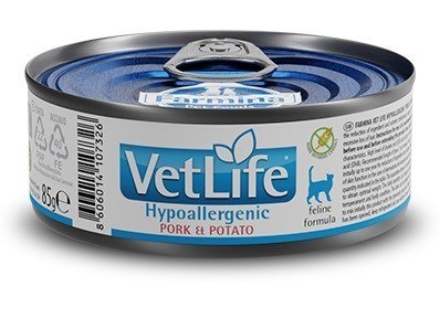 FARMINA Vet Life Hypoallergenic Pork & Potato - mokra karma dla kota - 85 g Farmina