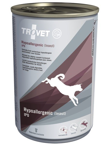 TROVET Hypoallergenic IPD z owadami - mokra karma dla psa - 400 g TROVET