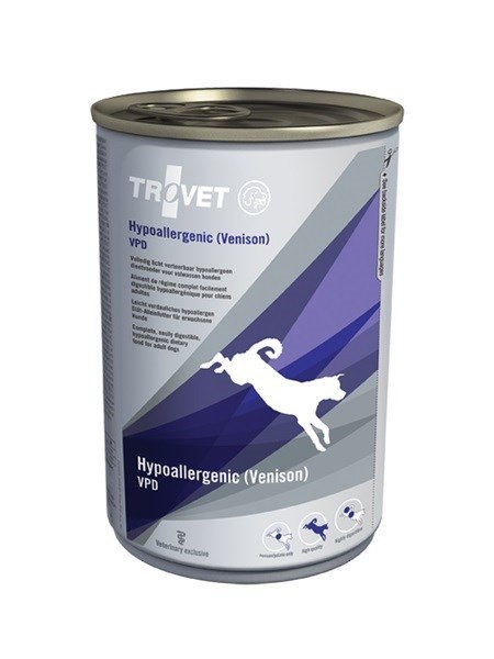 TROVET Hypoallergenic VPD z dziczyzną - mokra karma dla psa - 400 g TROVET