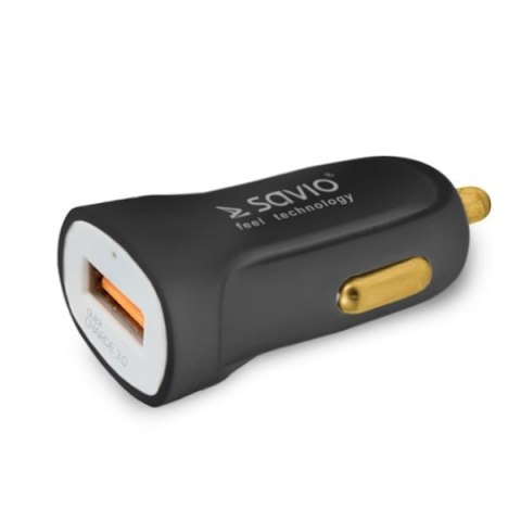 Ładowarka samochodowa do smartfona SAVIO Quick Charge 3.0 SA-05/B (3000 mA; USB) SAVIO