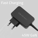 QOLTEC ŁADOWARKA GAN POWER PRO | 1XUSB-C | 45W | 5-20V | 2.25-3A | CZARNA Qoltec