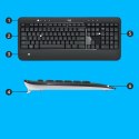 Zestaw klawiatura + mysz membranowa Logitech MK540 920-008685 (USB; kolor czarny; optyczna; 1000 DPI) Logitech