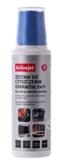 Activejet AOC-269 Zestaw do czyszczenia ekranów 2w1 250 ml., 20x20 cm Activejet