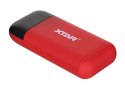 XTAR ŁADOWARKA/POWERBANK DO AKUMULATORÓW CYLINDRYCZNYCH LI-ION 18650/20700/21700 CZERWONY PB2S XTAR