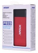 XTAR ŁADOWARKA/POWERBANK DO AKUMULATORÓW CYLINDRYCZNYCH LI-ION 18650/20700/21700 CZERWONY PB2S XTAR