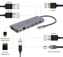 GEMBIRD MULTI ADAPTER USB TYP-C 5W1 HUB, HDMI, CZYTNIK KART, LAN, PD - 100W) GEMBIRD