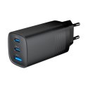 GEMBIRD SZYBKA ŁADOWARKA USB POWER DELIVERY USB TYPU C, 3X USB, 65 W, GAN CZARNA GEMBIRD