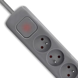 QOLTEC LISTWA ZASILAJĄCA ANTYPRZEPIĘCIOWA | 6 GNIAZD | 2 X USB | 1.8M | SZARA Qoltec