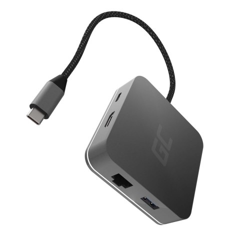 GREEN CELL ADAPTER, PRZEJŚCIÓWKA HUB USB-C 6W1 Green Cell