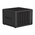 NAS Synology DS1522+; Tower; 5x (3.5" SATA HDD); AMD Ryzen R1600; 8 GB DDR4 ECC SODIMM (max. 32GB), 4 x 1GbE RJ-45 Synology