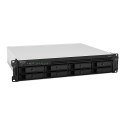 NAS Synology RS1221RP+; 2U RACK; 8x (3.5" SATA HDD/2.5" SATA HDD); AMD Ryzen V1500B; 4 GB DDR4 ECC SODIMM, 4x 1GbE RJ-45 Synology