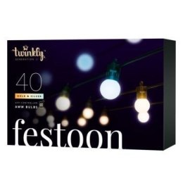 Twinkly Girlanda Lampki 40 LED AWW czarny przewód Plug F (EU typu) 20 m Twinkly