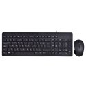 Zestaw klawiatura + mysz HP 150 Wired Mouse and Keyboard przewodowe czarne 240J7AA Hewlett-Packard