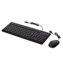 Zestaw klawiatura + mysz HP 150 Wired Mouse and Keyboard przewodowe czarne 240J7AA Hewlett-Packard