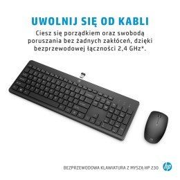 Zestaw klawiatura + mysz HP 230 Wireless Mouse and Keyboard Combo bezprzewodowe białe 3L1F0AA Hewlett-Packard