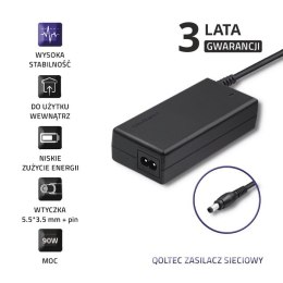 Zasilacz Qoltec 50089.90W do notebooka Samsung (19 V; 4,74 A; 90W; 5.5 mm x 3.5 mm) Qoltec