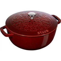 Garnek żeliwny okrągły lilia Staub - Grenadynowy, 5 ltr STAUB