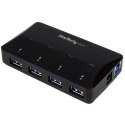 StarTech.com ST53004U1C huby i koncentratory USB 3.2 Gen 1 (3.1 Gen 1) Type-B 5000 Mbit/s Czarny Manhattan