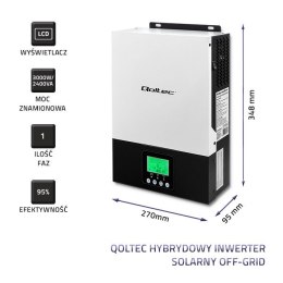 QOLTEC INWERTER SOLARNY HYBRYDOWY OFF-GRID 2.4KW | 80A | MPPT | SINUS Qoltec